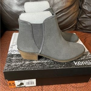 Kensie Gerona Perforated Suede Boots